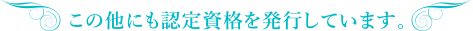 この他にも認定資格を発行しています。